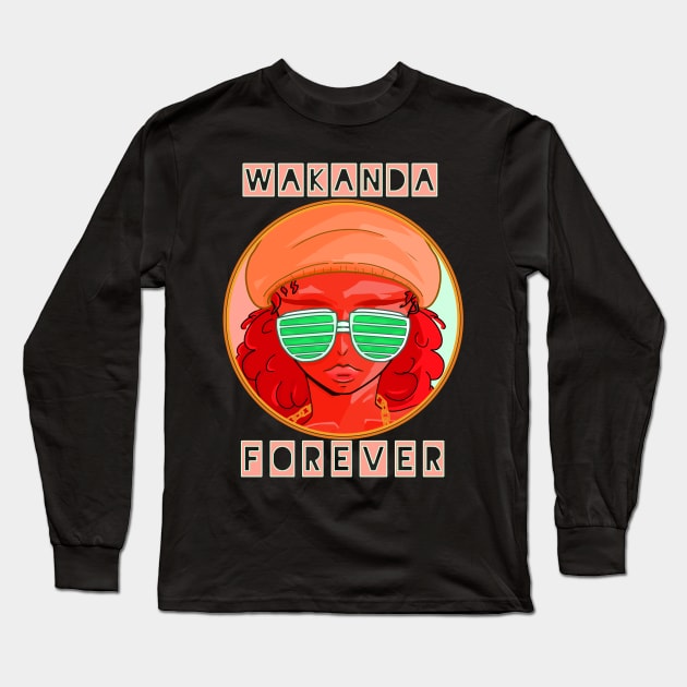 Wakanda FOREVER Long Sleeve T-Shirt by Sarri